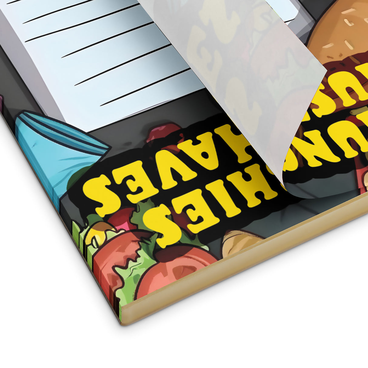 Munchies Must-Haves Magnetic Notepad – Funny Fridge Grocery List for Stoners & Snack Lovers