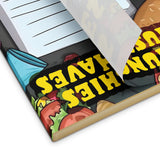 Munchies Must-Haves Magnetic Notepad – Funny Fridge Grocery List for Stoners & Snack Lovers
