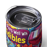 Pairs Well With Edibles Wine Tumbler – Funny Stoner Gift, Insulated Stainless Steel Tumbler
